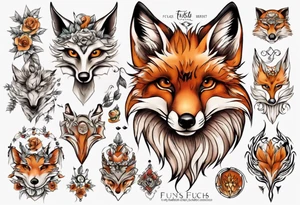 ein tier aus fuchs und eule tattoo idea
