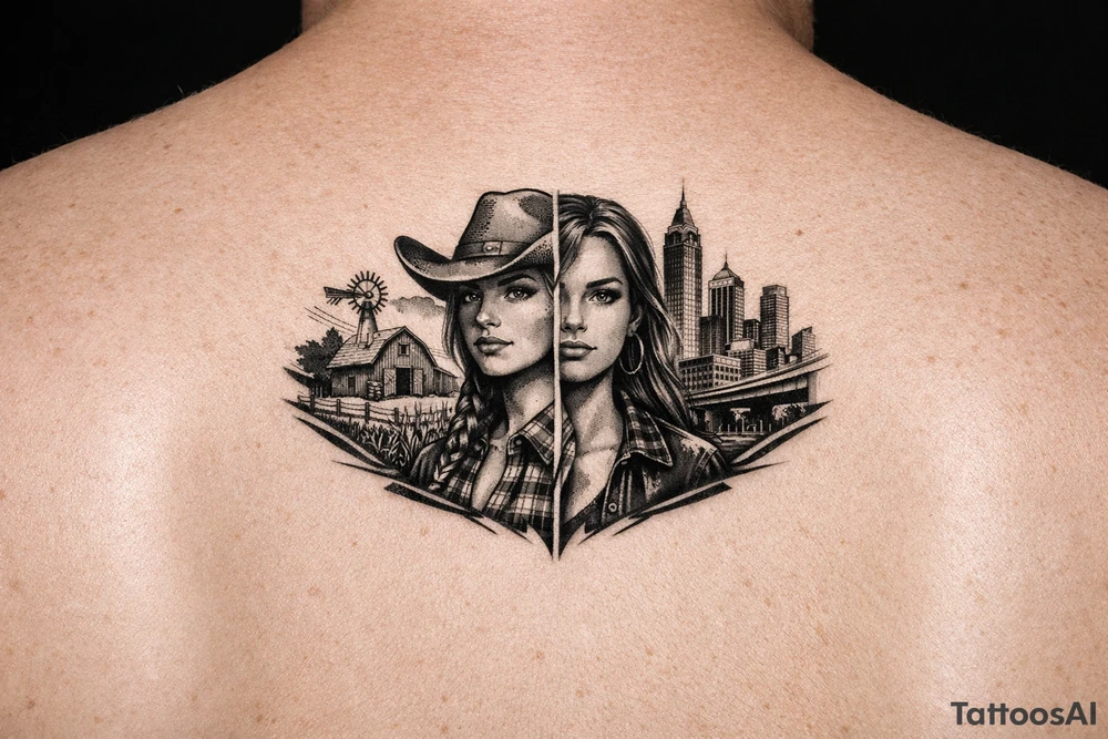 Black Country Girl from farmlands of North Florida to Black City of Metro Atlanta tattoo idea