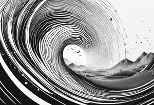 electromagnetic wave, diffraction phenomena, physics tattoo idea