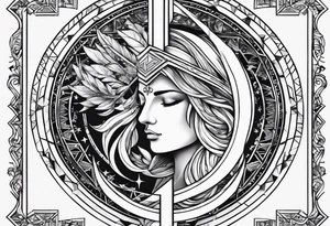 Virgo and Sagittarius zodiac signs with letter RR and date September 11 tattoo idea