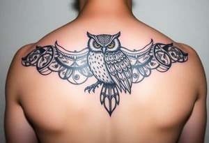 Owl and Celtic tattoo idea