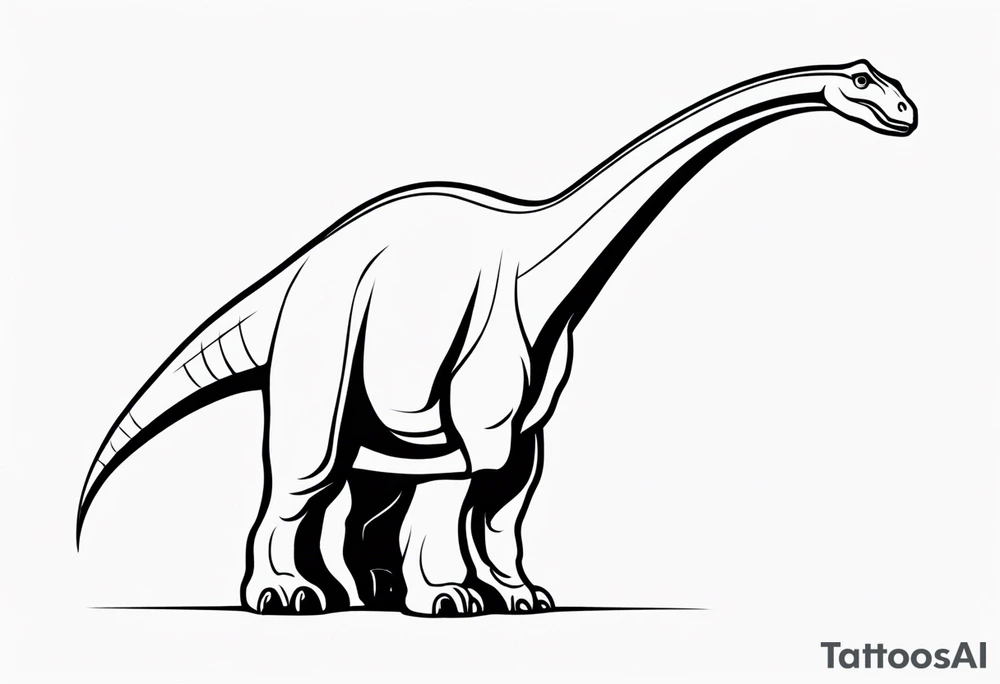 4. Brachiosaurus tattoo idea