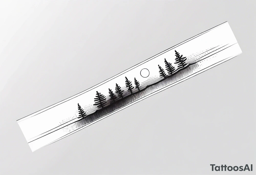 Horizontal Line Forearm tattoo idea