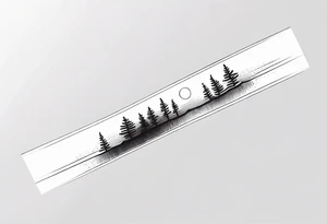 Horizontal Line Forearm tattoo idea