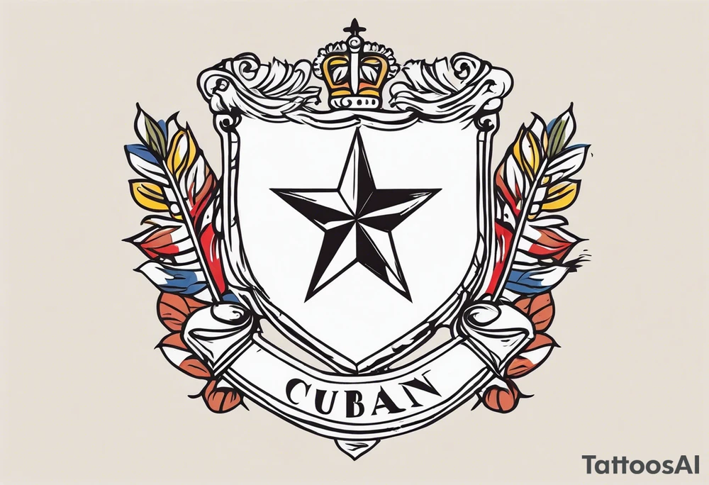 the old cuban crest tattoo idea
