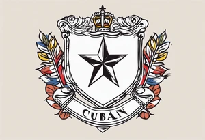 the old cuban crest tattoo idea