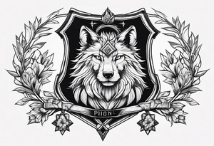Pinon family crest tattoo idea