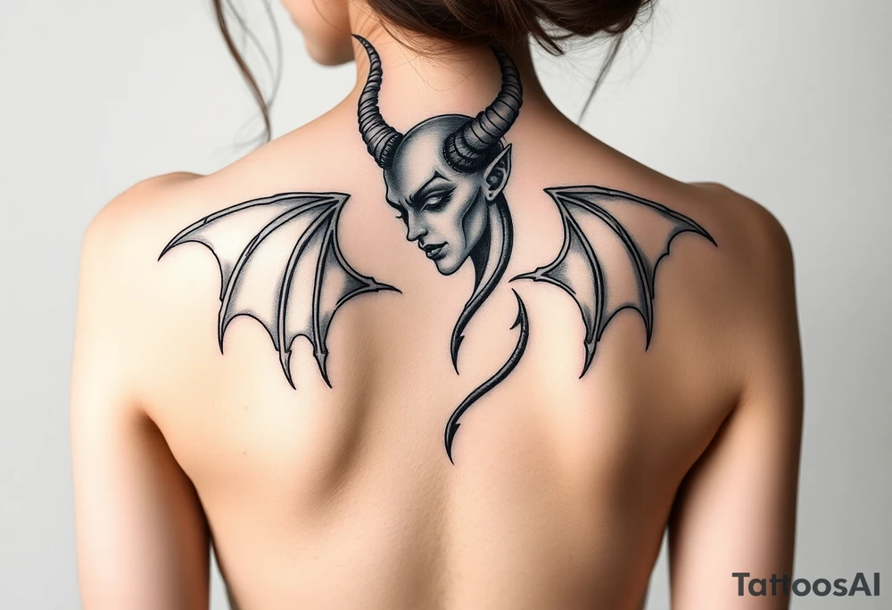 Sexy devil tattoo idea
