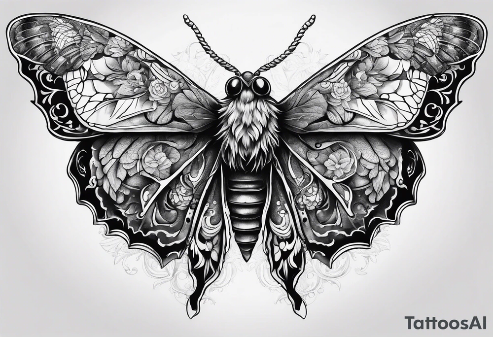 Death moth hand tattoo tattoo idea