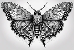 Death moth hand tattoo tattoo idea