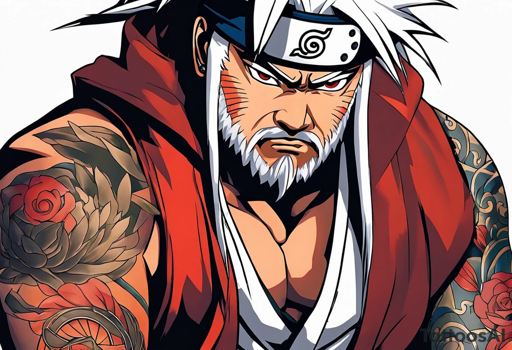 Sage mode jiraiya from the anime naruto tattoo idea
