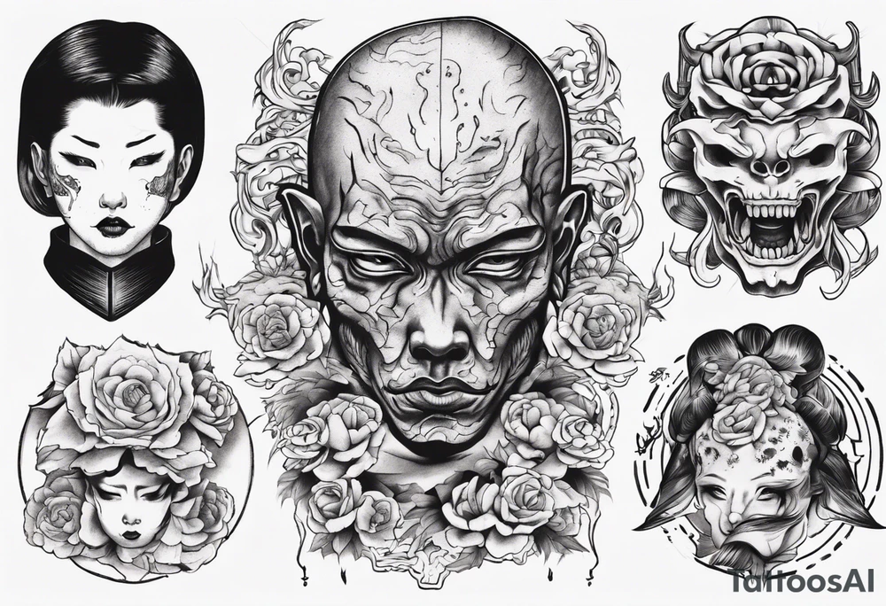 A severed head tattoo idea