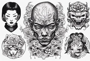 A severed head tattoo idea