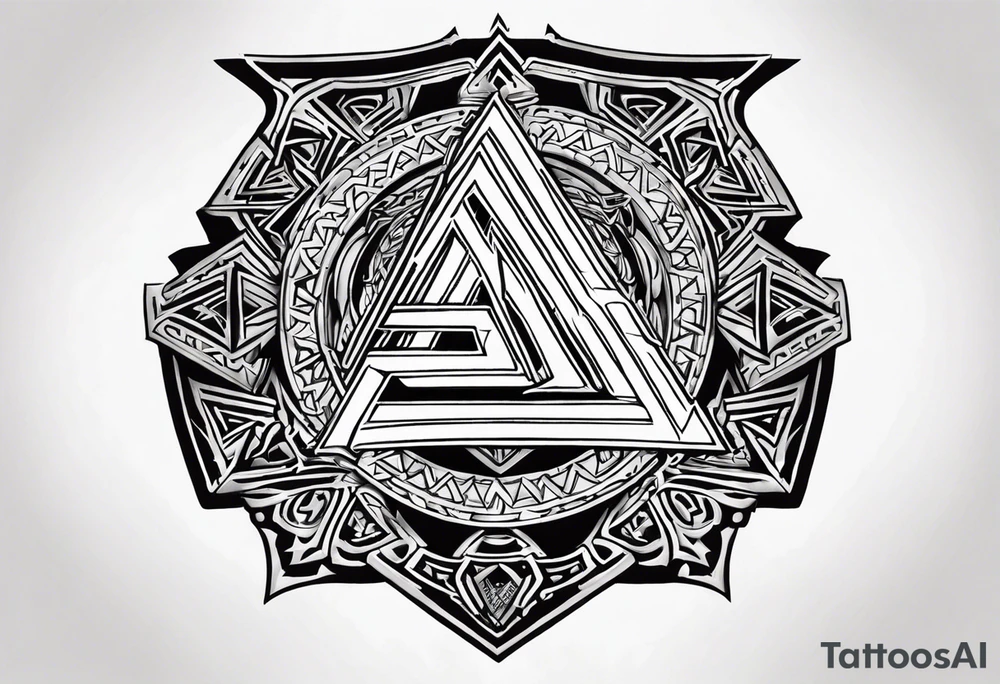 Valhalla valknut battle shield tattoo idea