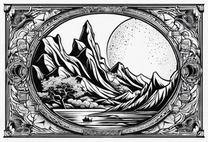 saad guy under the moon tattoo idea