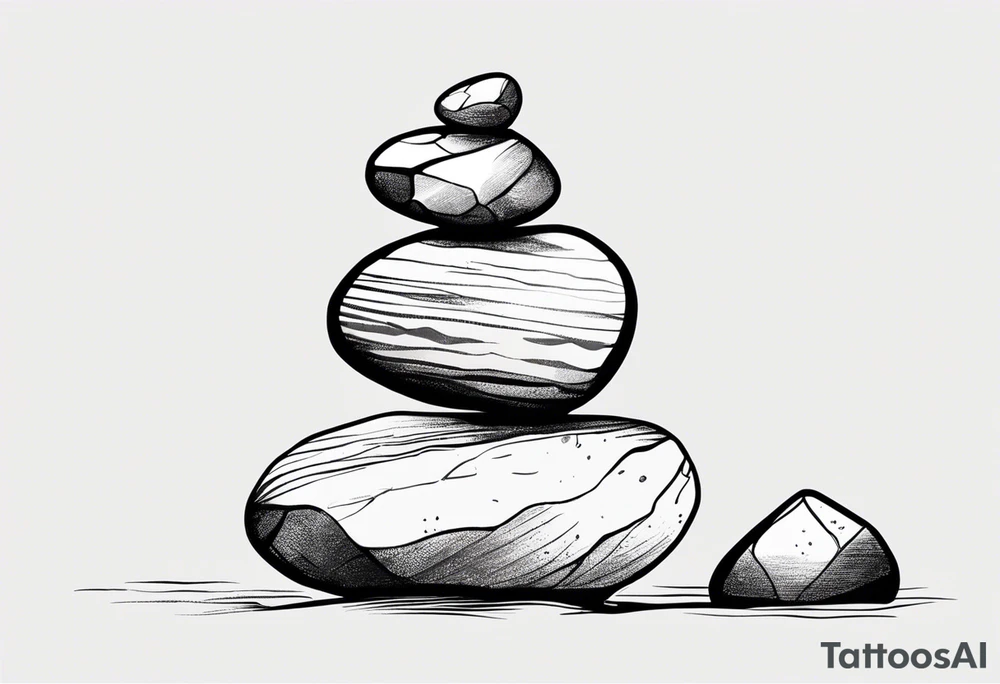 A stack of rocks balancing on top of each other tattoo idea A stack of rocks balancing on top of each other tattoo idea