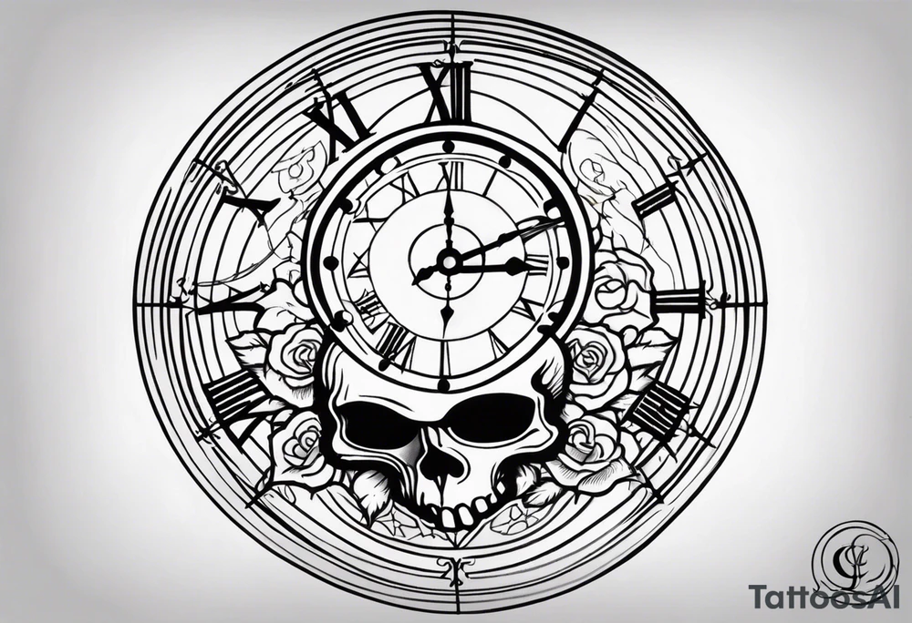 Grateful dead 
clock tattoo idea