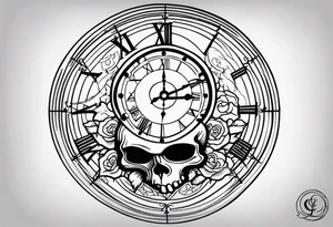 Grateful dead 
clock tattoo idea