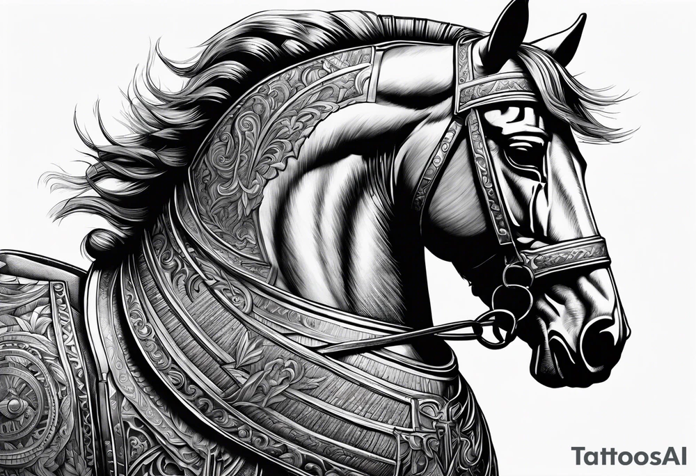 Trojan horse siege of Troy tattoo idea