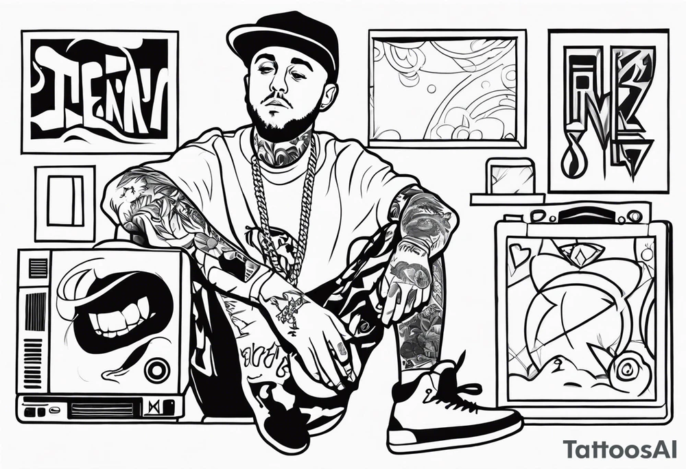 mac Miller's albums tattoo idea