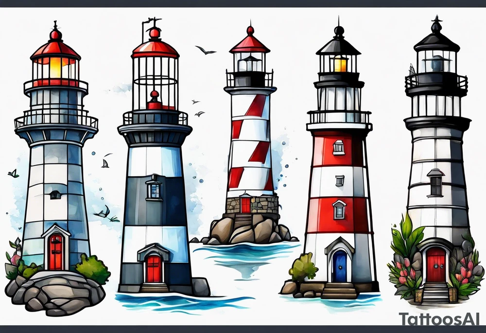 Lighthouse tattoo idea