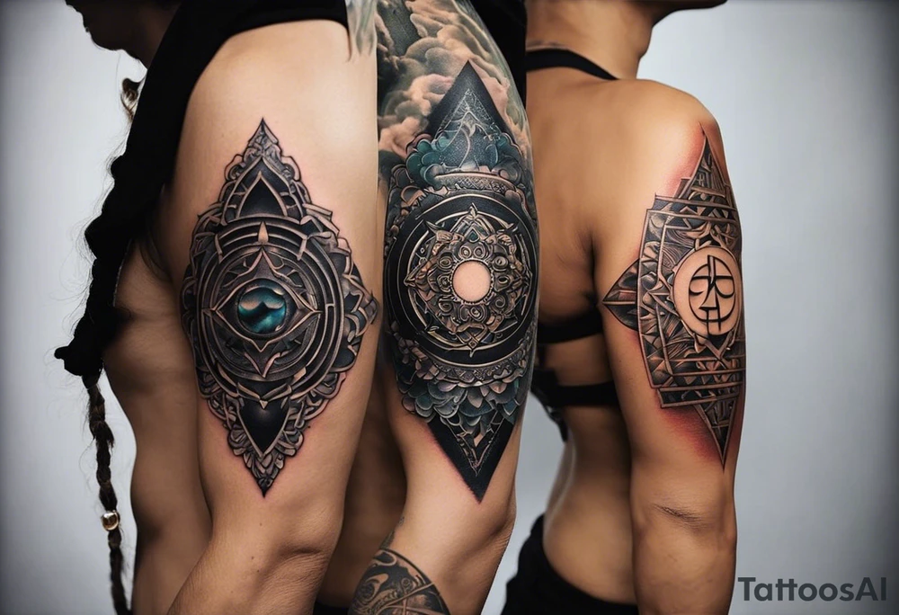 Duality tattoos represent the concept of opposing forces or aspects existing within oneself or in the world. They symbolize the interconnectedness of light and darkness, good and evil, or masculine and feminine energies. Duality tattoos can also signify balance and harmony, as finding equilibrium between contrasting elements is essential for personal growth. Additionally, they may illustrate the idea of choice and the constant decision-making process in life. Suitable placements for duality tattoos include the forearm tattoo idea