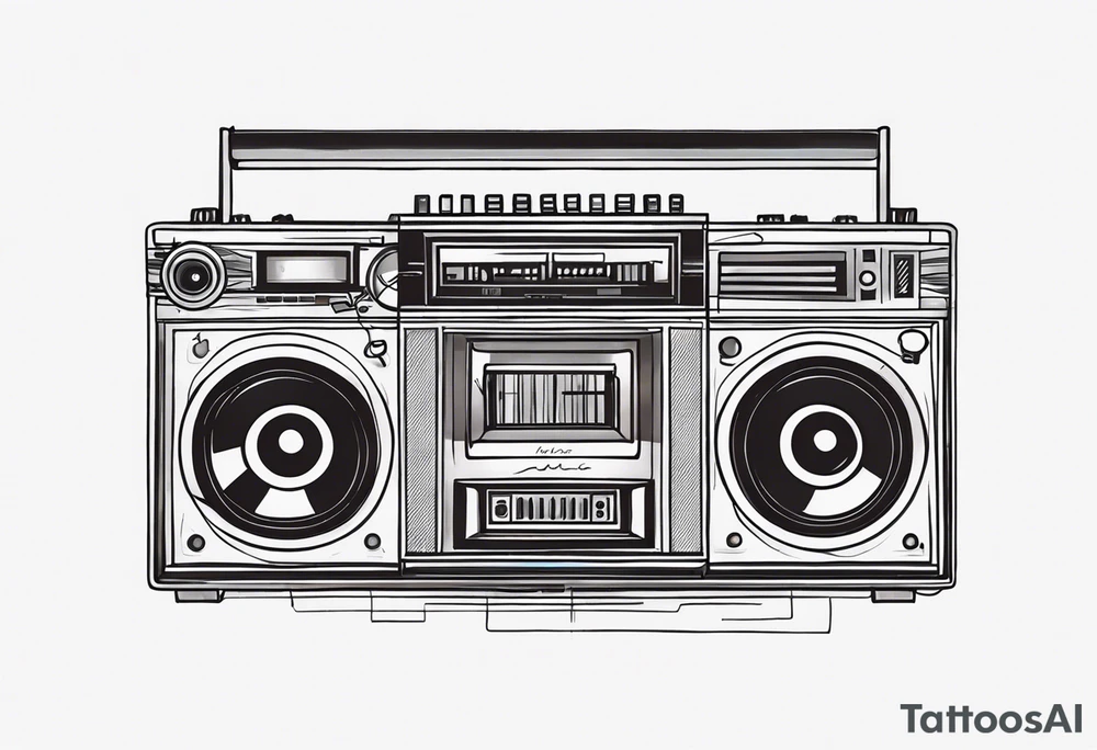 Boombox flash tatoo tattoo idea