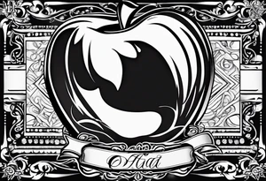 Apple, “Apple of my eye”, dad tattoo idea