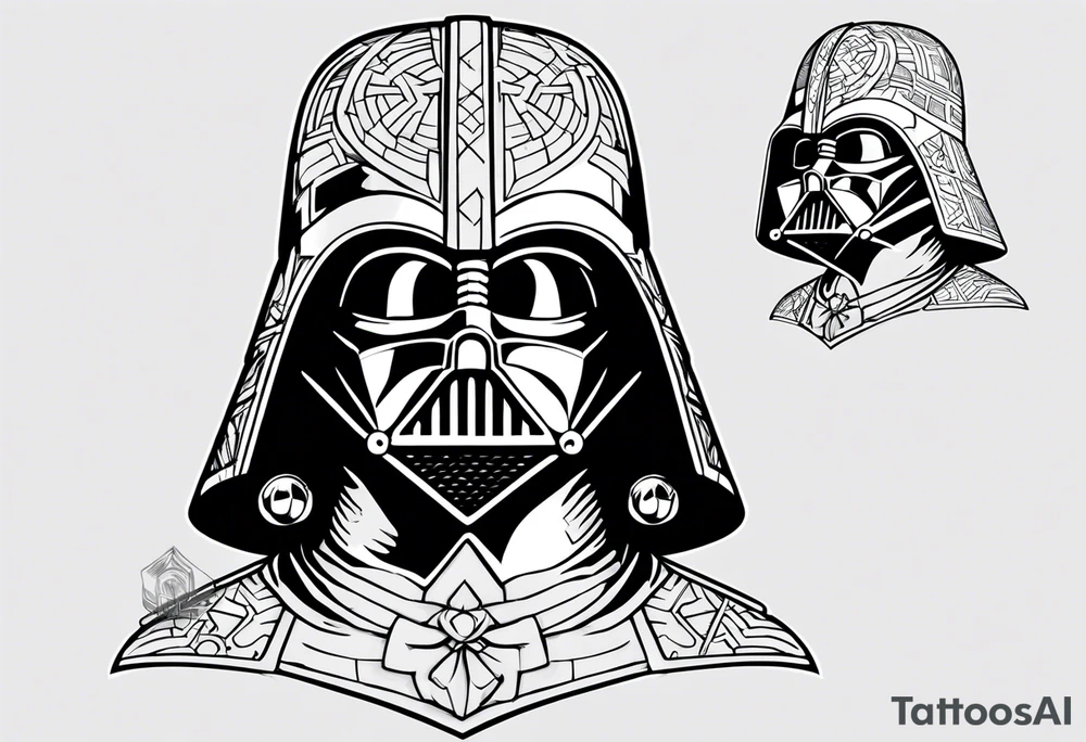 Darth veder Golf theme shoulder sleeve tattoo for men tattoo idea