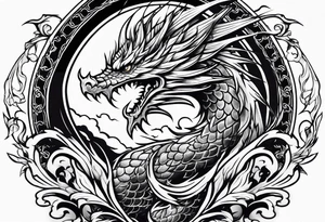 phoenix fighting dragon tattoo idea