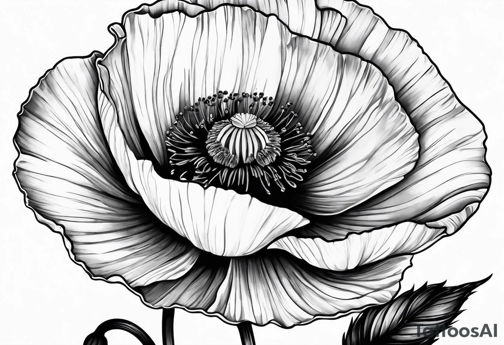 Poppy flowers sleeve tattoo idea