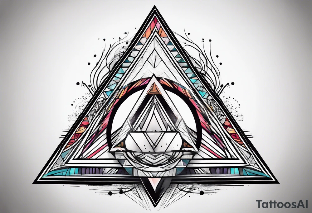 simple triangle tattoo idea