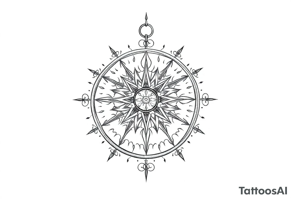 Sundial on the ground tattoo idea