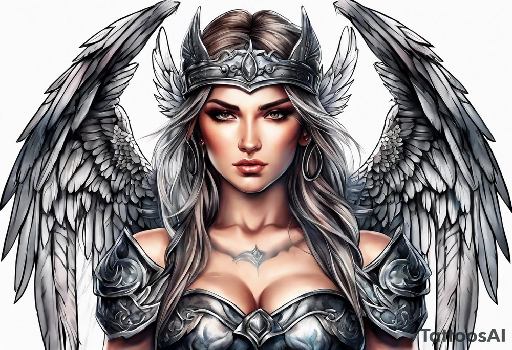 Angel warrior tattoo idea