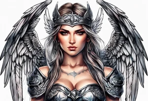 Angel warrior tattoo idea