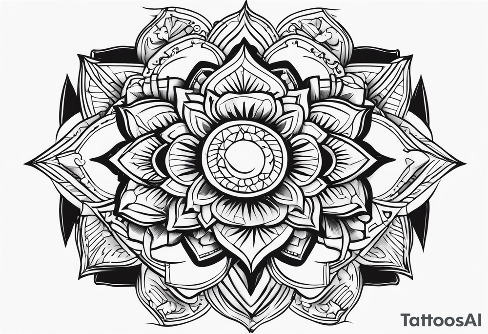 Güneş ve ay tattoo idea