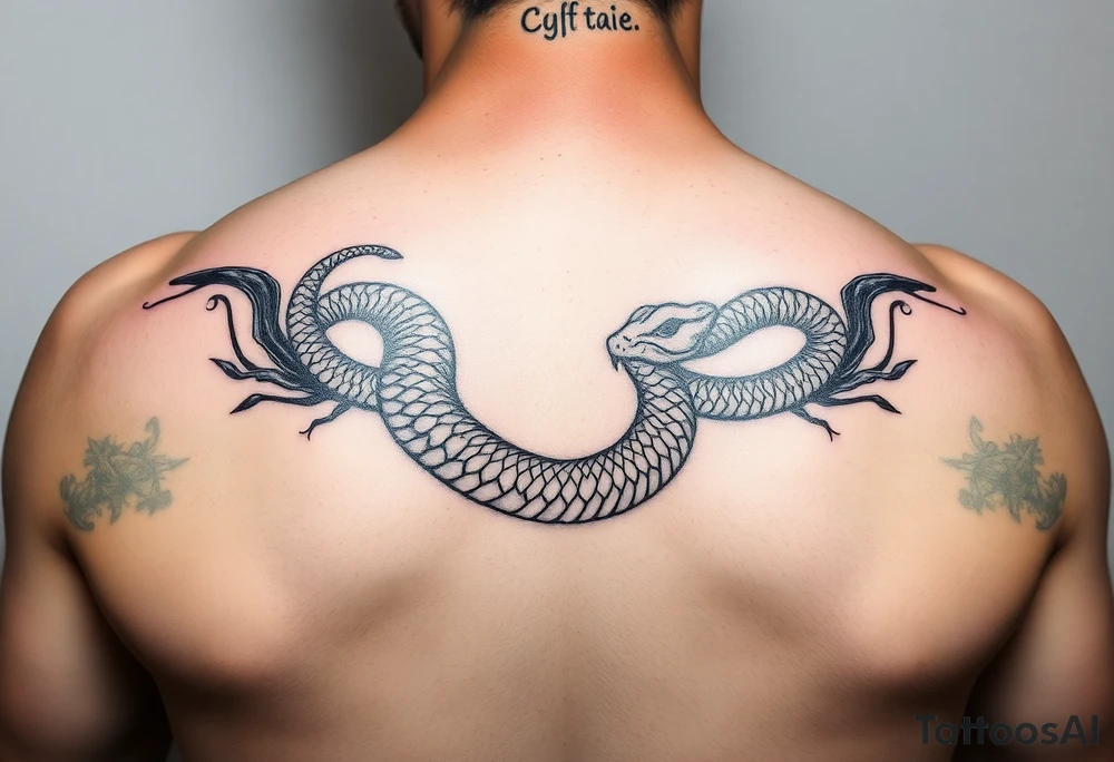 Snake rebirth tattoo idea