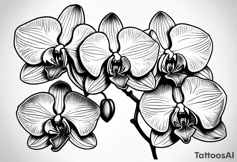 Orchid flower tattoo idea