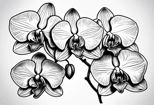 Orchid flower tattoo idea