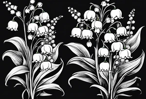Lily of the valley flowers tattoo idea