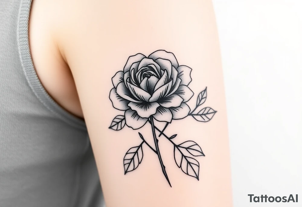rose and chrysanthemum tattoo idea
