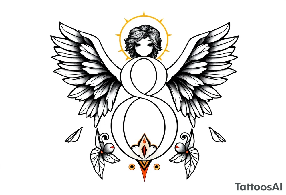 angelic life path number 8 with an INTJ personality tattoo idea