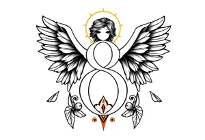 angelic life path number 8 with an INTJ personality tattoo idea