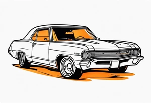 fire car tattoo idea