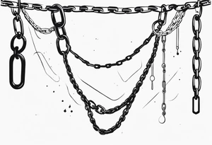 hooks and chains tattoo idea