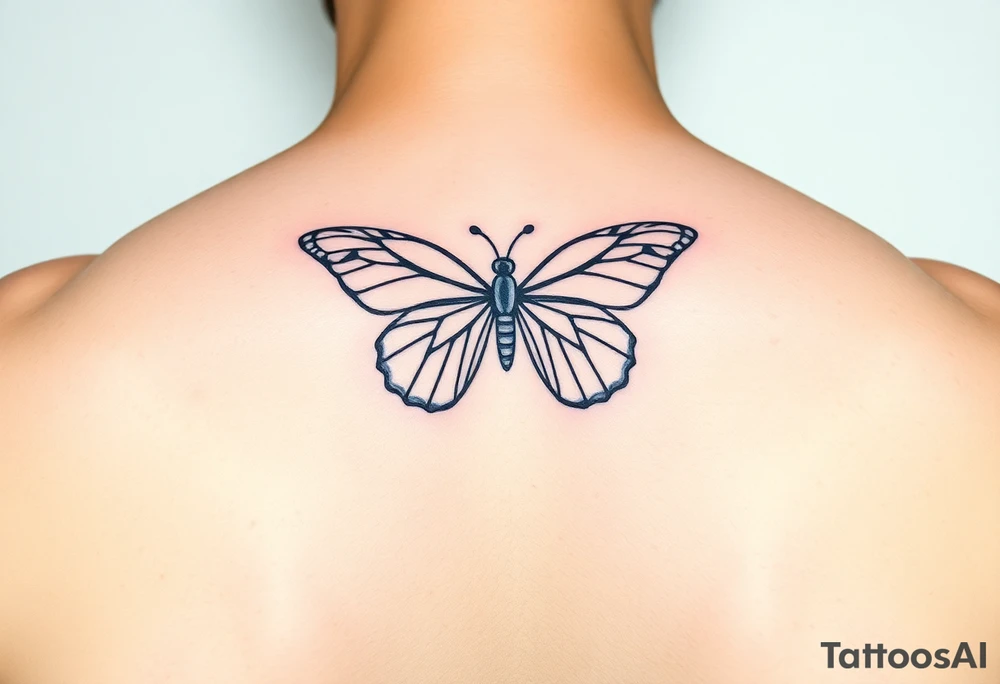 Butterfly chain tattoo idea