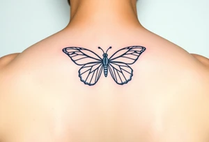 Butterfly chain tattoo idea