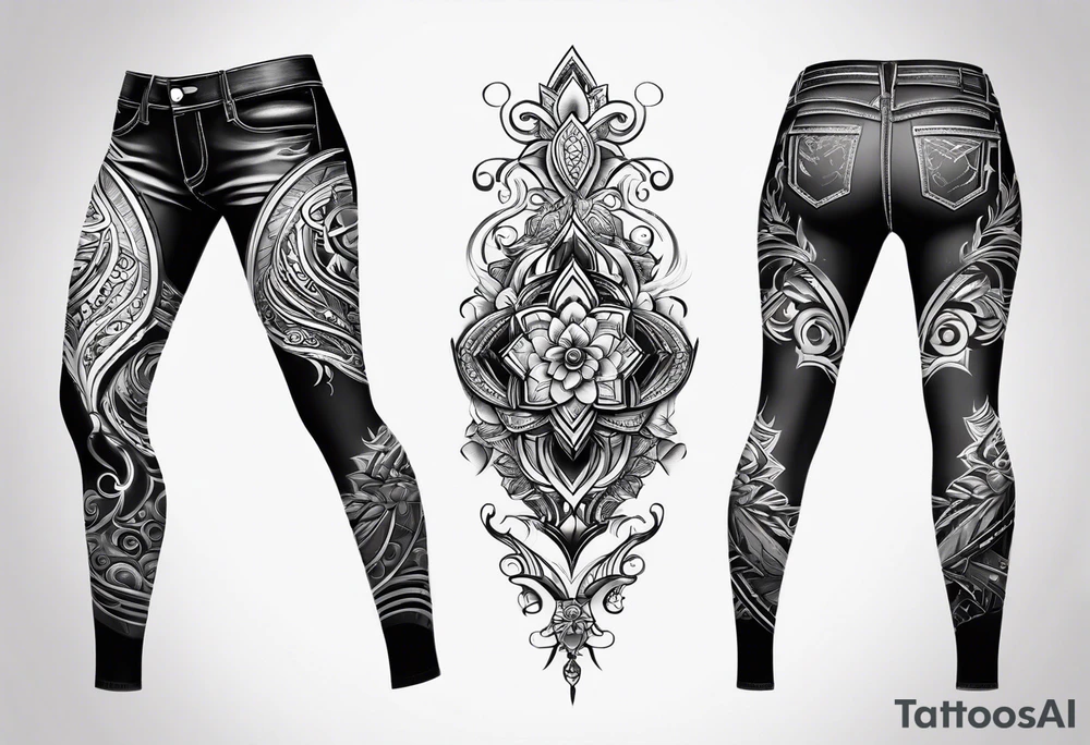 A thigh tattoo, symbol of strength and motherhood. tattoo idea