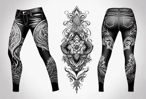 A thigh tattoo, symbol of strength and motherhood. tattoo idea