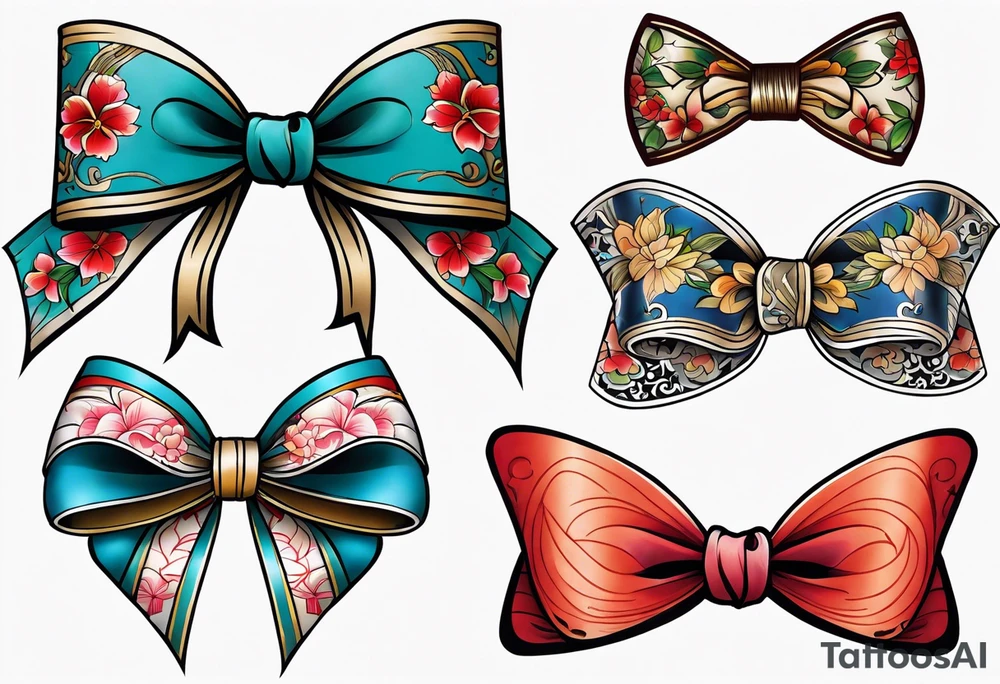 Sexy bows tattoo idea